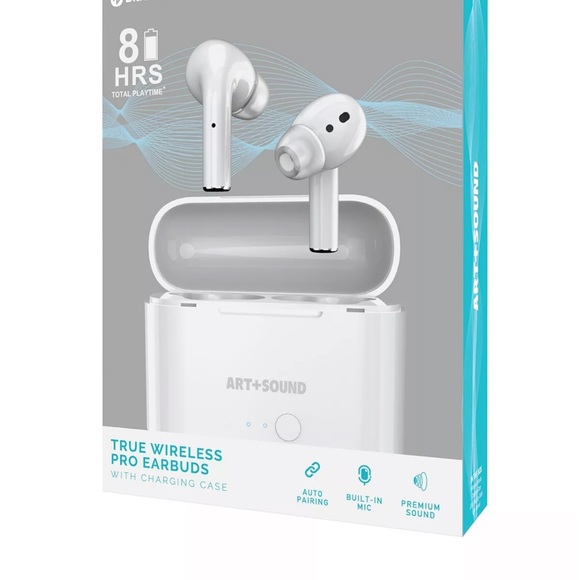 NWT ART+SOUND True Wireless Earbuds COLOR:  WHITE - Picture 5 of 5